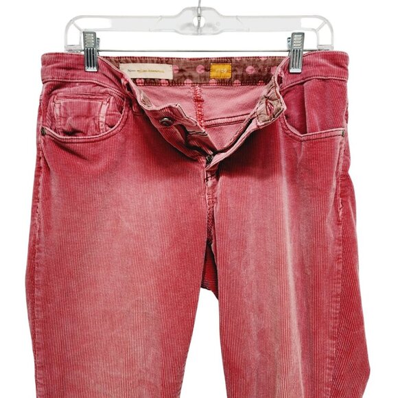 Picaro Corduroy pants Skinny The Letterpress Womens Red With Ankle Zippers SZ 29 - Picture 13 of 16